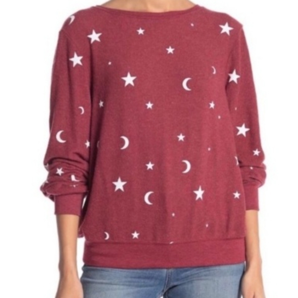 Wildfox Essential Moon‎ and Stars Sweatshirt